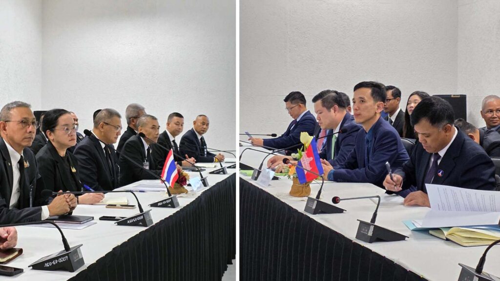 គណៈកម្មាធិការព្រំដែនទូទៅកម្ពុជា-ថៃ ប្រជុំ (GBC) កាលពីថ្ងៃទី ២៥ ខែធ្នូ ឆ្នាំ ២០២៥ (រូបពីក្រសួងការពារជាតិ)